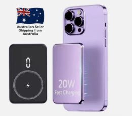 Portable 5000mAh Magnetic Wireless Power Bank Fast Charging Compact Lightweight