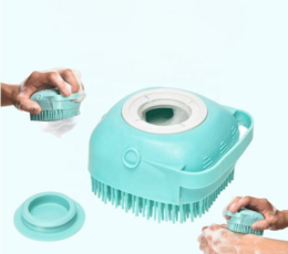 Silicone Pet Bath Brush Shampoo Massage Tool for Dogs & Cats Waterproof
