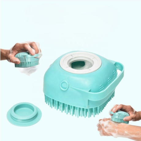 Silicone Pet Bath Brush Shampoo Massage Tool for Dogs & Cats Waterproof