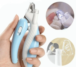 Professional Lighted Pet Nail Clipper for Cats Dogs Stainless Steel Battery